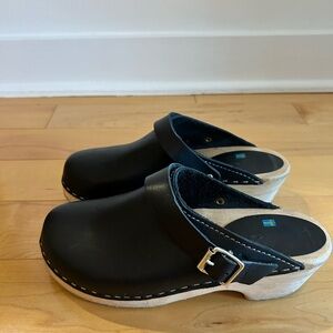 Lotta from Stockholm - Classic leather wood clogs, women’s size 36